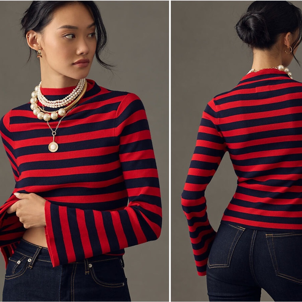 Anthropologie Maeve The Arlowe Bell-Sleeve Sweater Size Medium